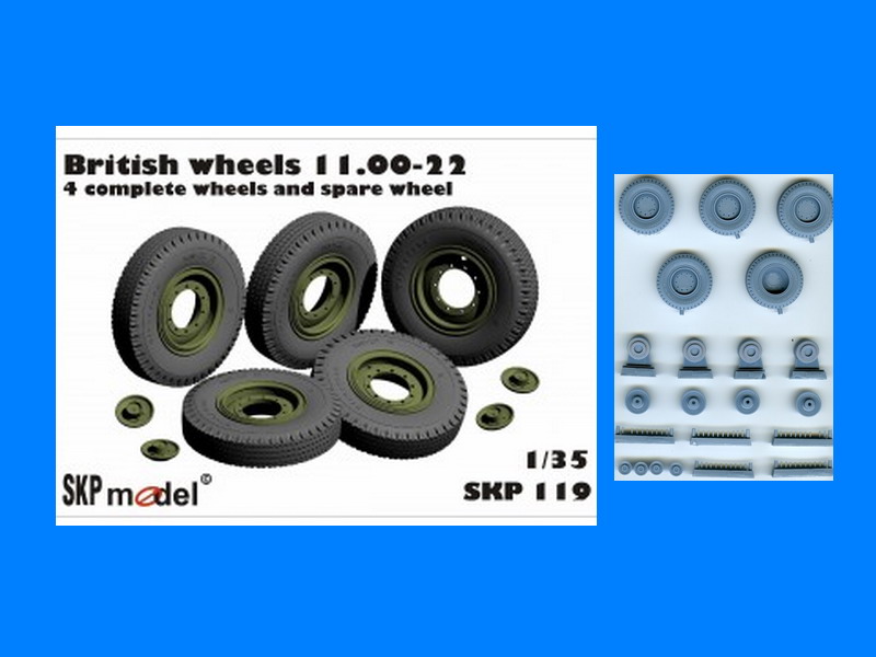 SKP119 British Wheels 11.00 - 22 (x5) 1/35